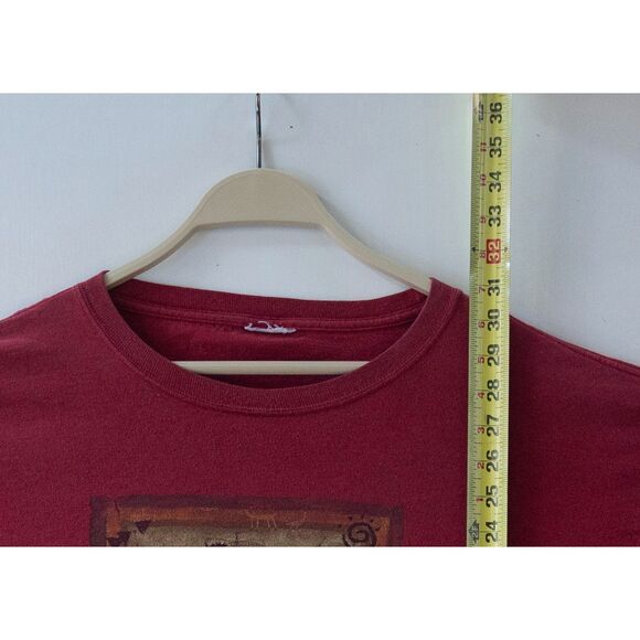 Vintage Yellowstone National Park T Shirt Men's Medium Red Maroon Moose Size 2XL - Picture 4 of 5